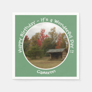 Adirondack Lean to im Herbst Artikel der Geburtsta Serviette