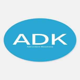 Adirondack Mountains ADK Oval Autoaufkleber Ovaler Aufkleber