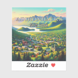 Adirondack Mountains New York 3 Inch Vinyl Sticker