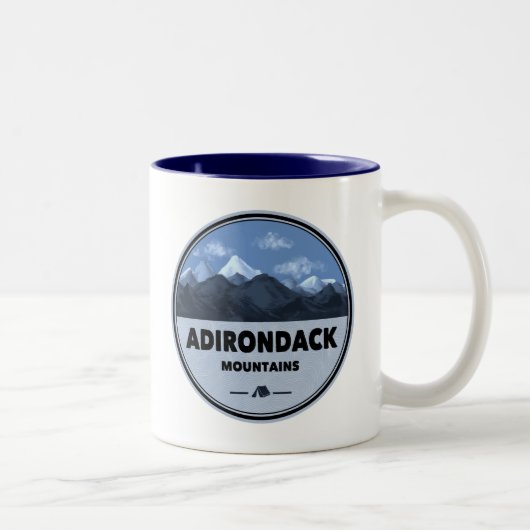 Adirondack Mountains New York Camping Zweifarbige Tasse (Rechts)