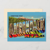 Adirondack Mountains Vintage Postcard Postkarte (Vorne/Hinten)