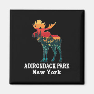 Adirondack Park Elch Silhouette Wandern New York Magnet