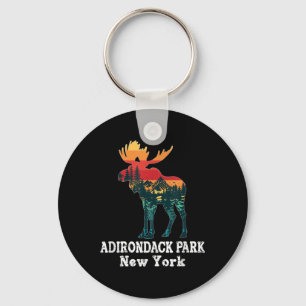Adirondack Park Elch-Silhouette Wandern New York Schlüsselanhänger