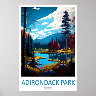 Adirondack Park Vintage Reiseposter Ski National Poster