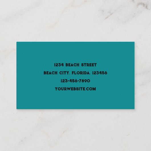 Adirondack Pink Aquamarin Beach Stühle Visitenkarte (Rückseite)