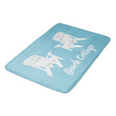 Adirondack sitzt Ihrer Farbe und Text vor Badematte (Schrägansicht)