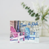 Adirondack Stairs Family Wiedersehen Add your Foto Postkarte (Stehend Vorderseite)