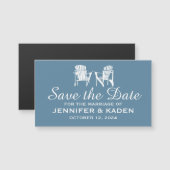 Adirondack Stairs GRAY BLUE | Save The Date Magnetkarte (Vorne/Hinten)