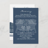 Adirondack Stairs Navy Blue Intinerary Begleitkarte (Vorne/Hinten)