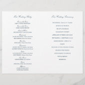 Adirondack Stairs Silver Gray Wedding Program (Rückseite)