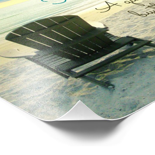 Adirondack-Stuhl am Strand Foto (Ecke)