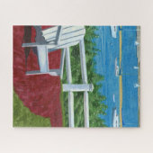 Adirondack-Stuhl-Malerei 520-teiliges Puzzle (Horizontal)
