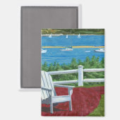 Adirondack-Stuhl-Malerei Magnet (Vorderseite/Rückseite)