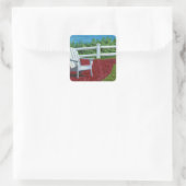 Adirondack-Stuhl-Malerei Quadratischer Aufkleber (Tasche)