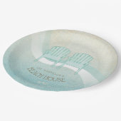 Adirondack-Stühle Aqua Blue ID623 Pappteller (Schrägansicht)