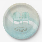 Adirondack-Stühle Aqua Blue ID623 Pappteller (Vorderseite)