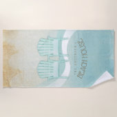 Adirondack-Stühle Aqua Blue ID623 Strandtuch (Vorderseite)