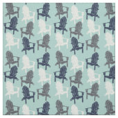 Adirondack-Stühle aus Holz Navy, Aqua Blue Gemuste Stoff (Muster)