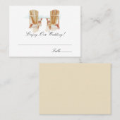 Adirondack-Stühle | Begleitkarten (Vorne/Hinten)