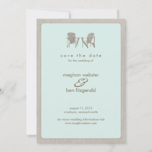 Adirondack-Stühle Hochzeit speichern das Datum Save The Date