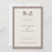 Adirondack-Stühle Hochzeit speichern das Datum Save The Date (Vorderseite)