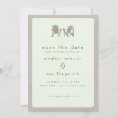 Adirondack-Stühle Hochzeit speichern das Datum Save The Date (Vorderseite)