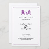 Adirondack-Stühle Hochzeit speichern das Datum Save The Date (Vorne/Hinten)