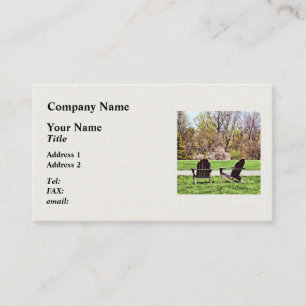 Adirondack Stühle im Frühjahr Visitenkarte