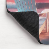 Adirondack-Stühle in rosa Sonnenuntergang Mousepad (Ecke)