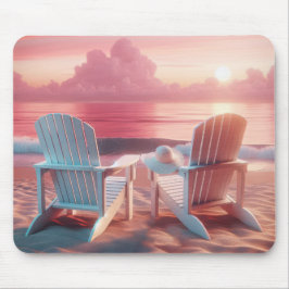 Adirondack-Stühle in rosa Sonnenuntergang Mousepad