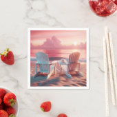 Adirondack-Stühle in rosa Sonnenuntergang Serviette (Beispiel)