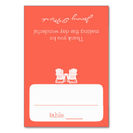 Adirondack Stühle Korallensitzkarte Tischnummer