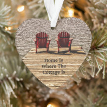 Adirondack Stühle rot Zuhause ist der Ort, an dem 