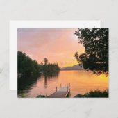 Adirondack Sunset on the Lake Postcard Postkarte (Vorne/Hinten)