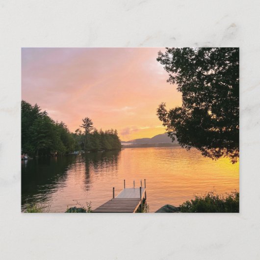Adirondack Sunset on the Lake Postcard Postkarte (Vorderseite)
