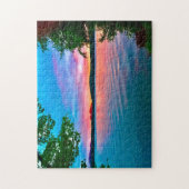 Adirondack sunset on the lake puzzle (Vertikal)