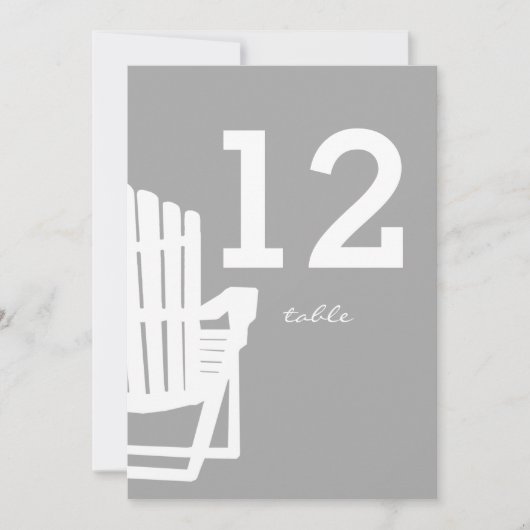 Adirondack Tischnummer Gray (Vorderseite)