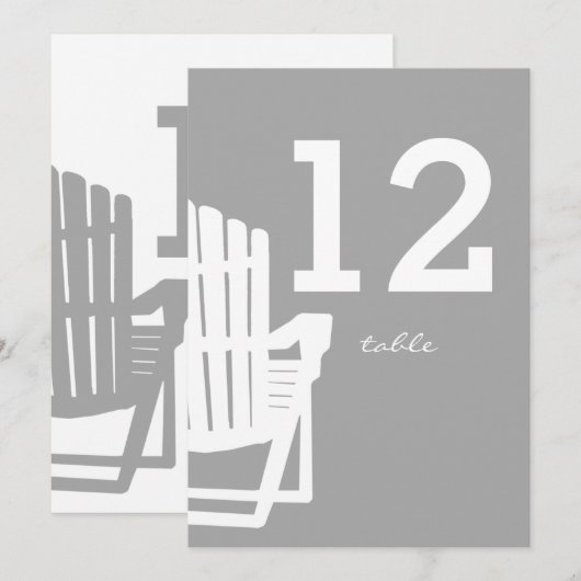 Adirondack Tischnummer Gray (Vorne/Hinten)