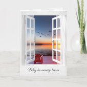 Adirondack-Vorsitz im Window-Beileid Karte (Vorderseite)