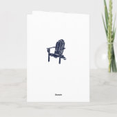 Adirondack-Vorsitzende benutzerdefinierte Meldung  Karte (Rückseite)