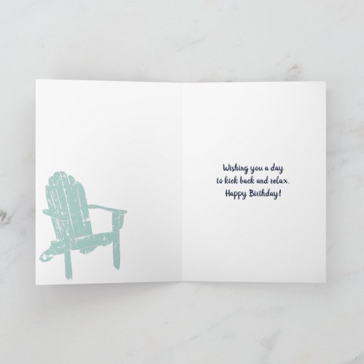 Adirondack-Vorsitzende benutzerdefinierte Meldung Karte (Innenseite)