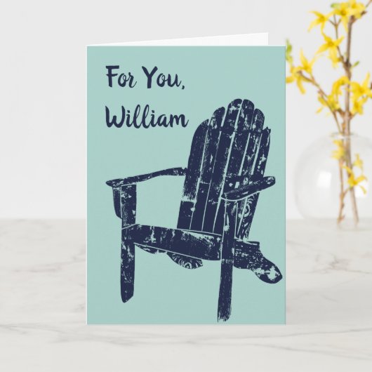 Adirondack-Vorsitzende benutzerdefinierte Meldung  Karte (Gelbe Blume)