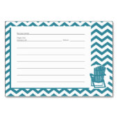 Adirondack Zig zag Musterrezeptkarten Tischnummer (Vorderseite)