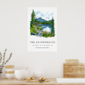 Adirondacks-Aquarellposter Adirondacks-Reise Poster (Küche)