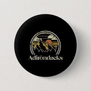 Adirondacks Berge New York Vintage Wander Camping Button