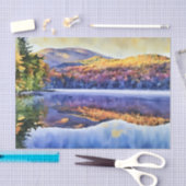 Adirondacks in the fall Heart Lake Tissue Paper Seidenpapier (Handwerk)