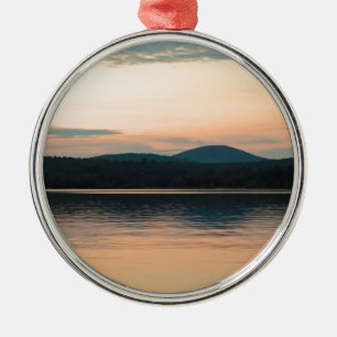 Adirondacks langer See-Sonnenuntergang Silbernes Ornament