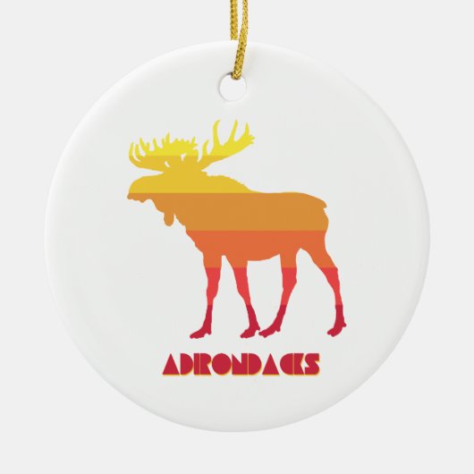 Adirondacks Moose Keramik Ornament (Vorne)