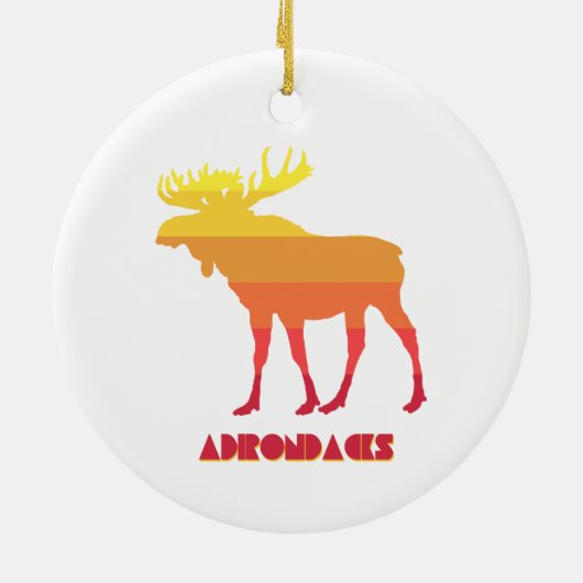 Adirondacks Moose Keramik Ornament (Hinten)