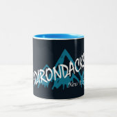 Adirondacks New York Mountains Zweifarbige Tasse (Mittel)
